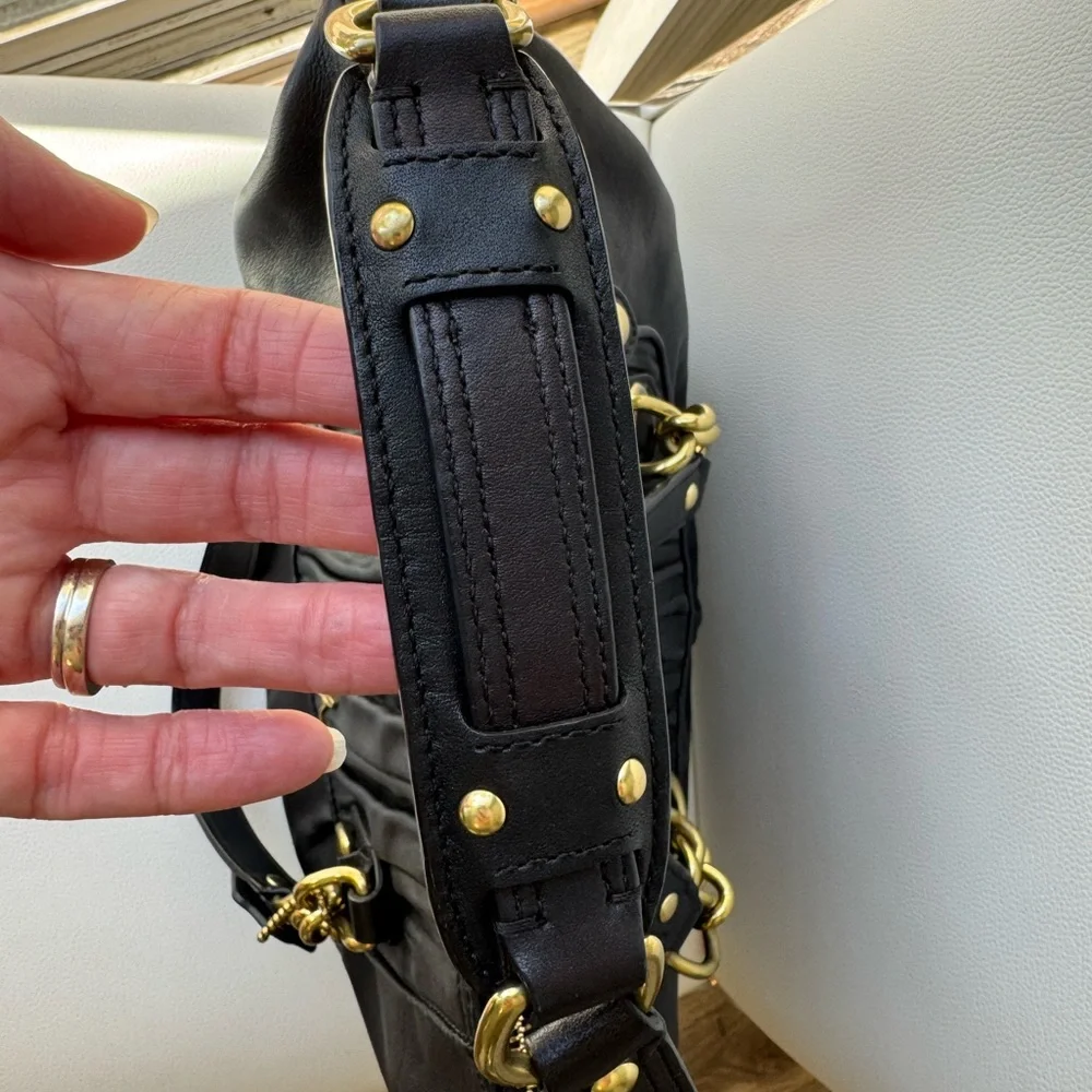 Coach Pleated Shoulder/Handbag & Necklace
